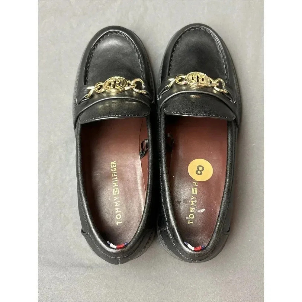 Tommy Hilfiger Black Loafer Women's Slip On Size 6 And 8 New - Picture 7 of 16